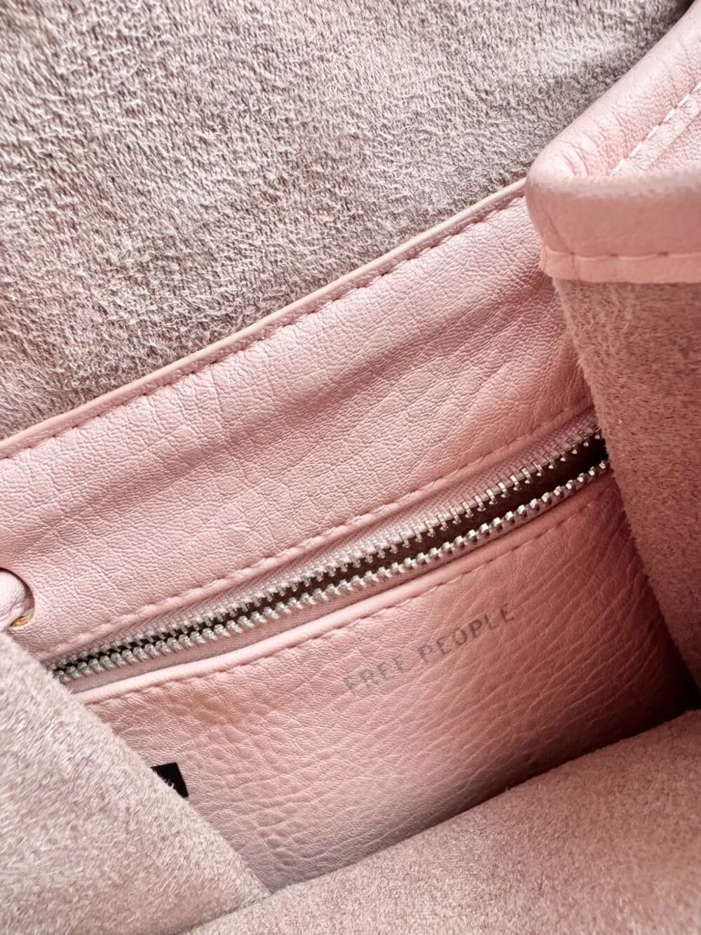 FREE PEOPLE Josie Blush Pink Faux Leather Mini Backpack - Picture 9 of 13